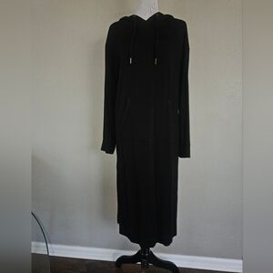 BB Dakota Black Maxi Hoodie Dress